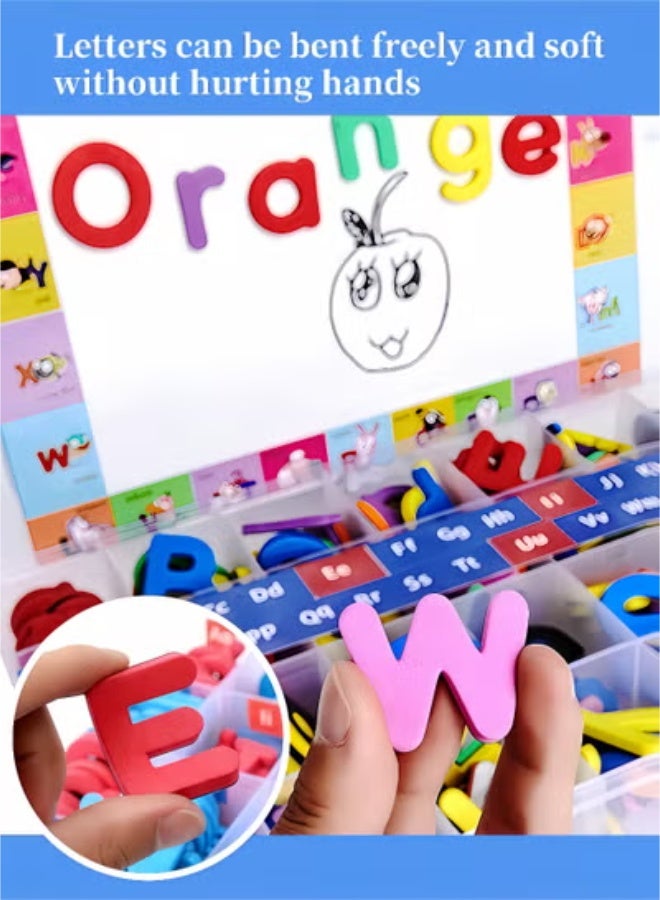 fantasize Magnetic Letters Kit, A-Z Foam Magnetic Letters, Alphabet Letters, 234 Pcs with Large Double-Side Magnet Board, Educational Refrigerator Magnets for Preschool Learning Spelling - Image 3